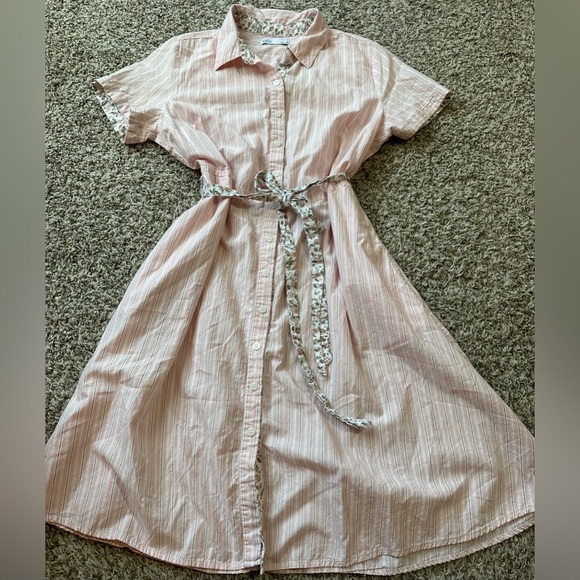 Croft & Barrow Striped Shirt Dress - Size Medium - Picture 2 of 7